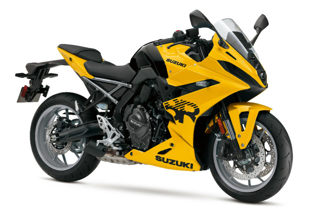 New for 2024, the Suzuki GSX-8R sportbike brings its spirited performance and fresh styling to Suzuki demo rides this year, starting with Daytona Bike Week. Photo courtesy Suzuki Motor USA, LLC.