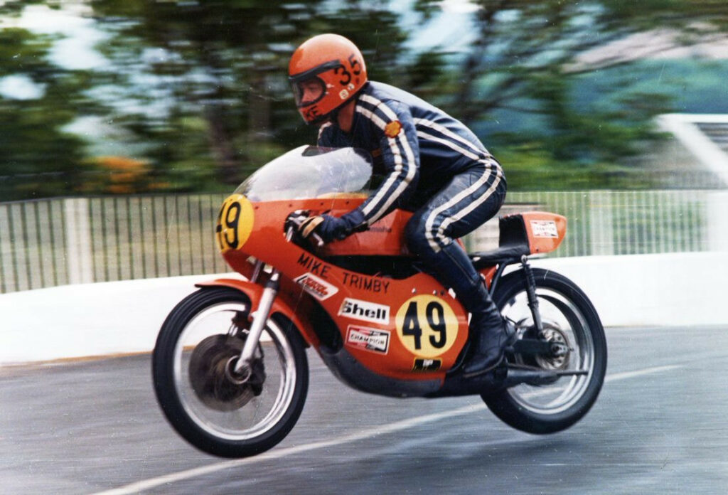 Mike Trimby (49) in action on the Isle of Man. Photo from the Trimby Collection, used with permission.