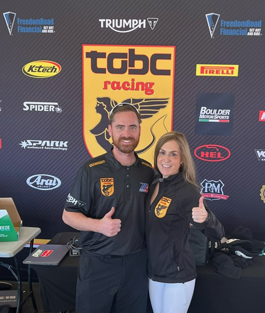 TOBC Racing Team Owner Michelle Lindsay (right) and Harry Houck (left). Photo by Myles Wilson.