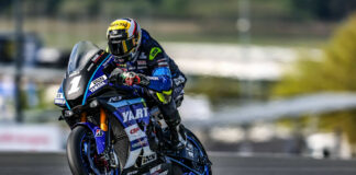 Niccolo Canepa (1) turned the fastest lap time during provisional World Endurance qualifying, helping Yamalube YART Yamaha EWC finish on top on Thursday. Photo courtesy Warner Bros. Discovery Sports Europe.