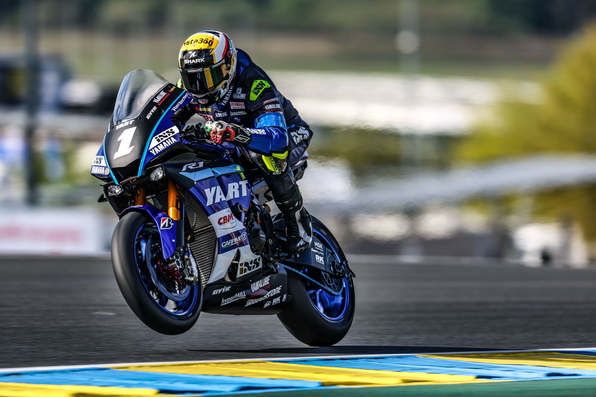 Niccolo Canepa (1) turned the fastest lap time during provisional World Endurance qualifying, helping Yamalube YART Yamaha EWC finish on top on Thursday. Photo courtesy Warner Bros. Discovery Sports Europe.