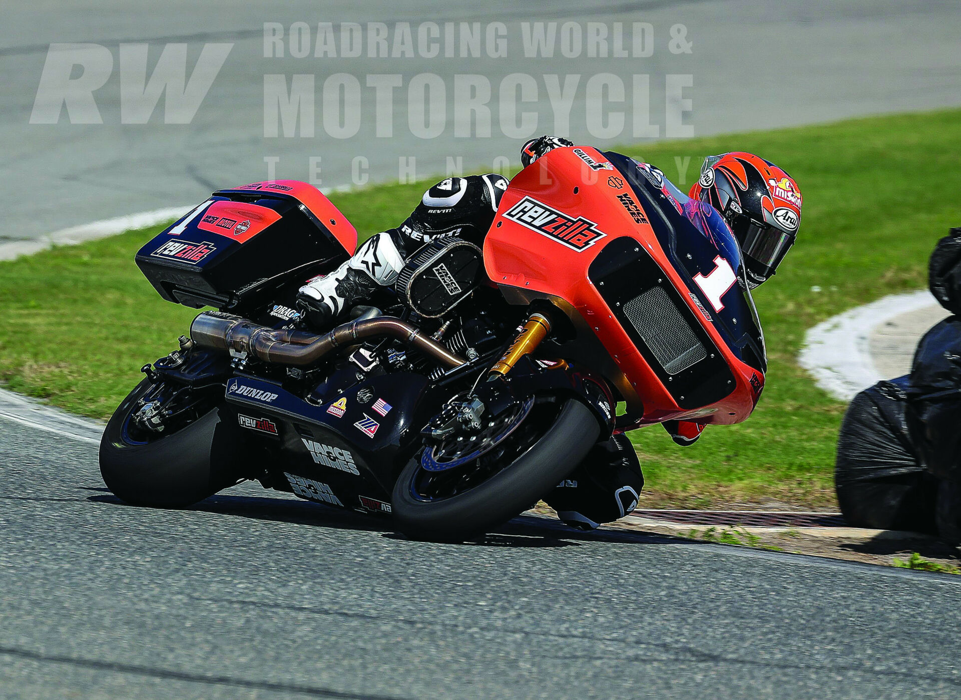 King Of The Baggers (KOTB) 2023 Champion Hayden Gillim (1) on his Revzilla/Motul/Vance & Hines Harley-Davidson Road Glide at Daytona, 2024. Photo by Brian J. Nelson.