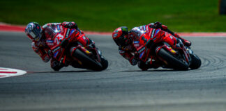 Enea Bastianini (23) and Francesco "Pecco" Bagnaia (63). Photo courtesy Ducati.