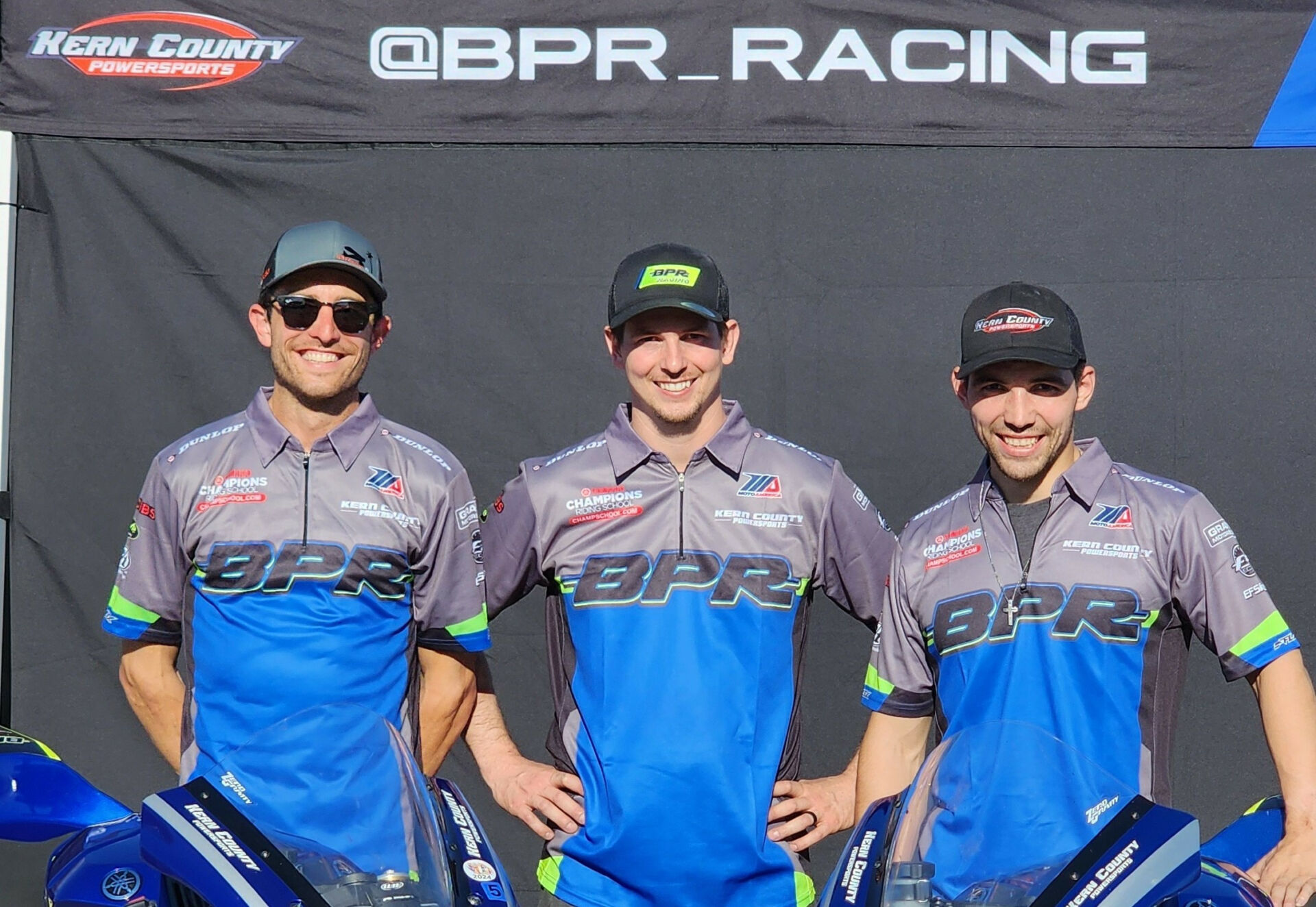 (From left) BPR Racing's Wyatt Farris, Bryce Prince, and Deion Campbell. Photo courtesy BPR Racing.