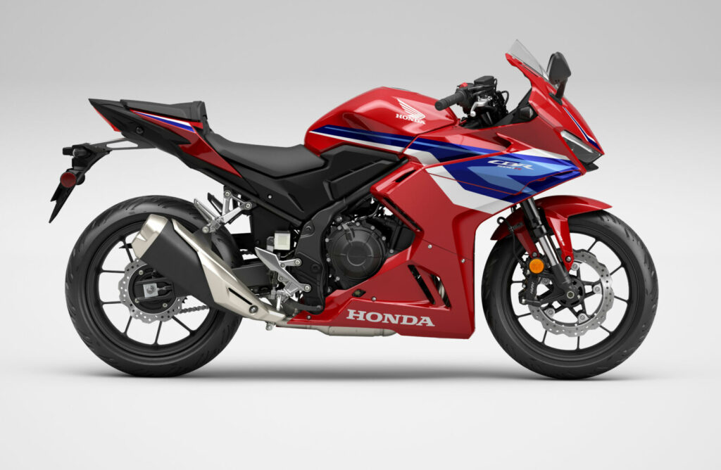 Another view of a 2024-model Honda CBR500R. Photo courtesy American Honda.