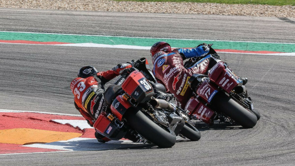 Race two on Saturday at COTA was another Herfoss vs. Wyman battle only this time the win went to Wyman. Photo by Brian J. Nelson.