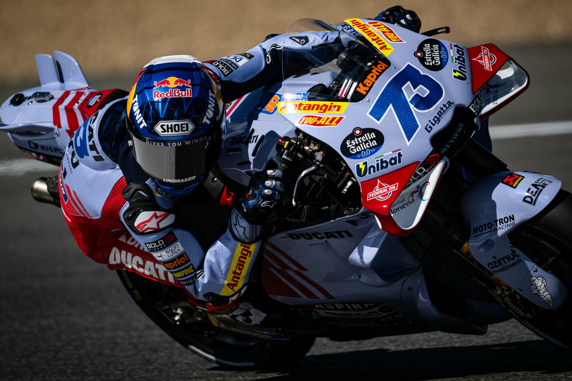 Alex Marquez (73). Photo courtesy Gresini Racing.