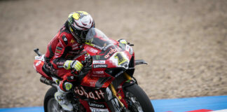 Alvaro Bautista (1). Photo courtesy Aruba.it Racing Ducati.