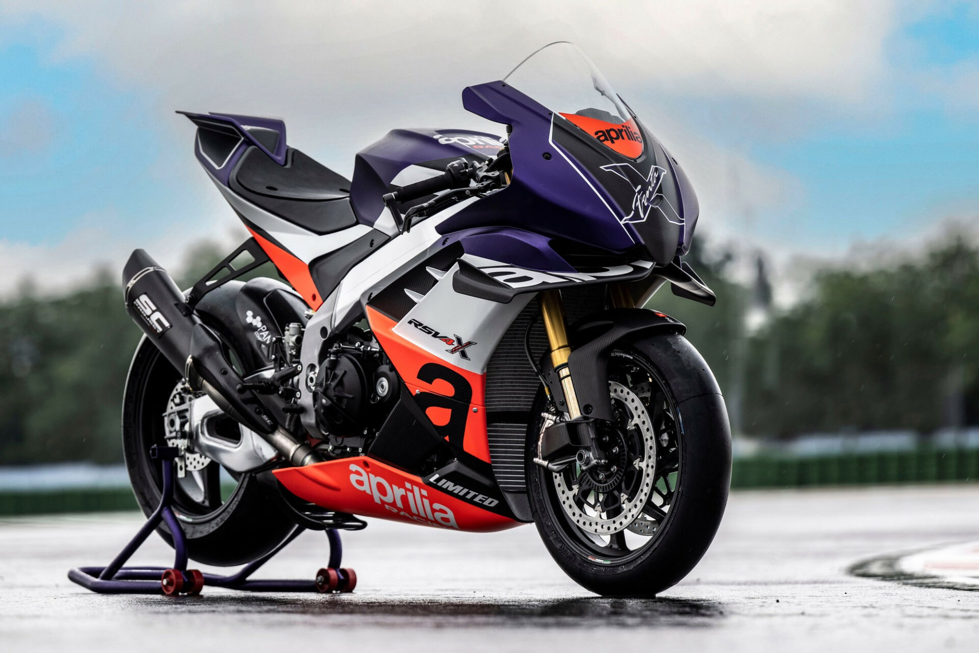 An Aprilia XTrenta track-only motorcycle. Photo courtesy Aprilia Americas.