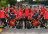 Josh Herrin (2), Loris Baz (76), and the entire Warhorse HSBK Racing Ducati Superbike team. Photo by Brian J. Nelson.