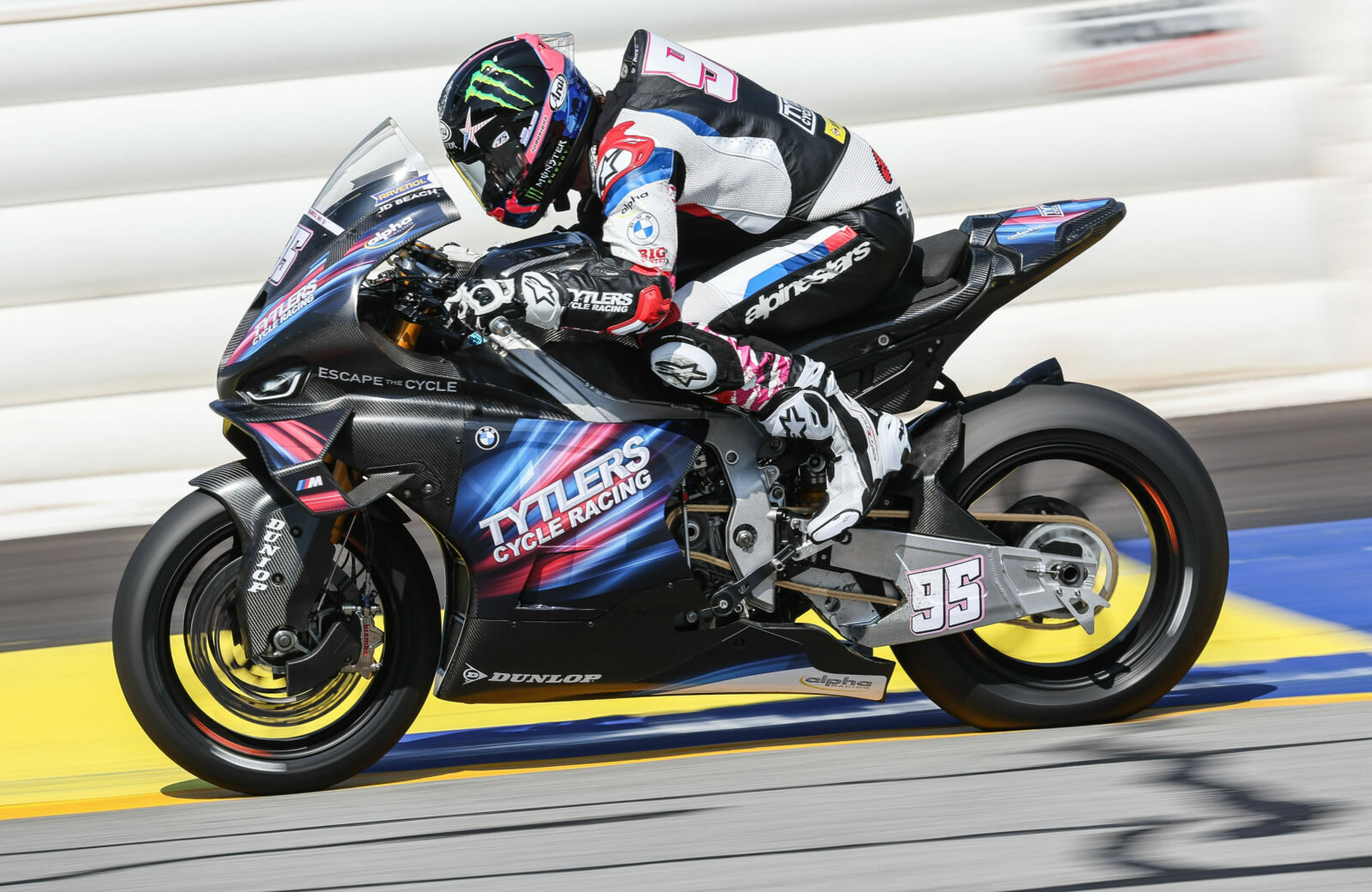 JD Beach (95), as seen in dryer conditions this weekend at Road Atlanta. Photo by Brian J. Nelson.