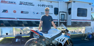 Ezra Beaubier and his new Aftercare Scheibe Racing BMW S 1000 RR Superbike. Photo courtesy Aftercare Scheibe Racing.