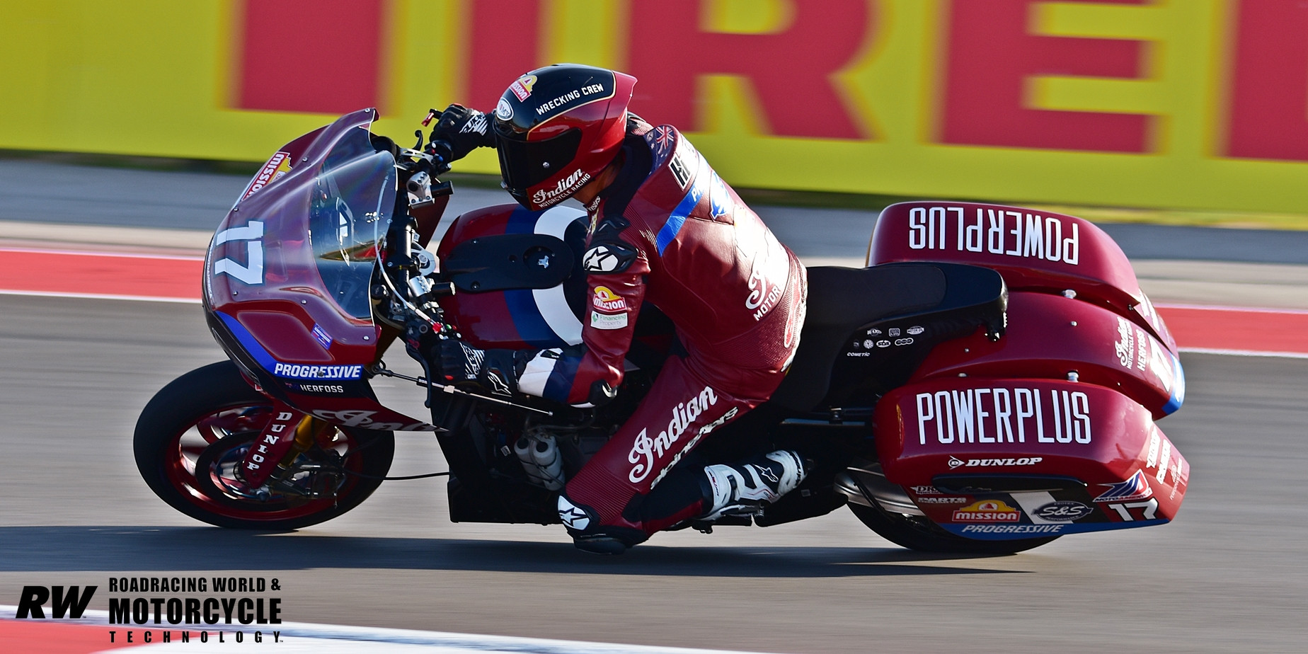 Troy Herfoss (17) at speed at Circuit of The Americas (COTA). Photo by Michael Gougis.