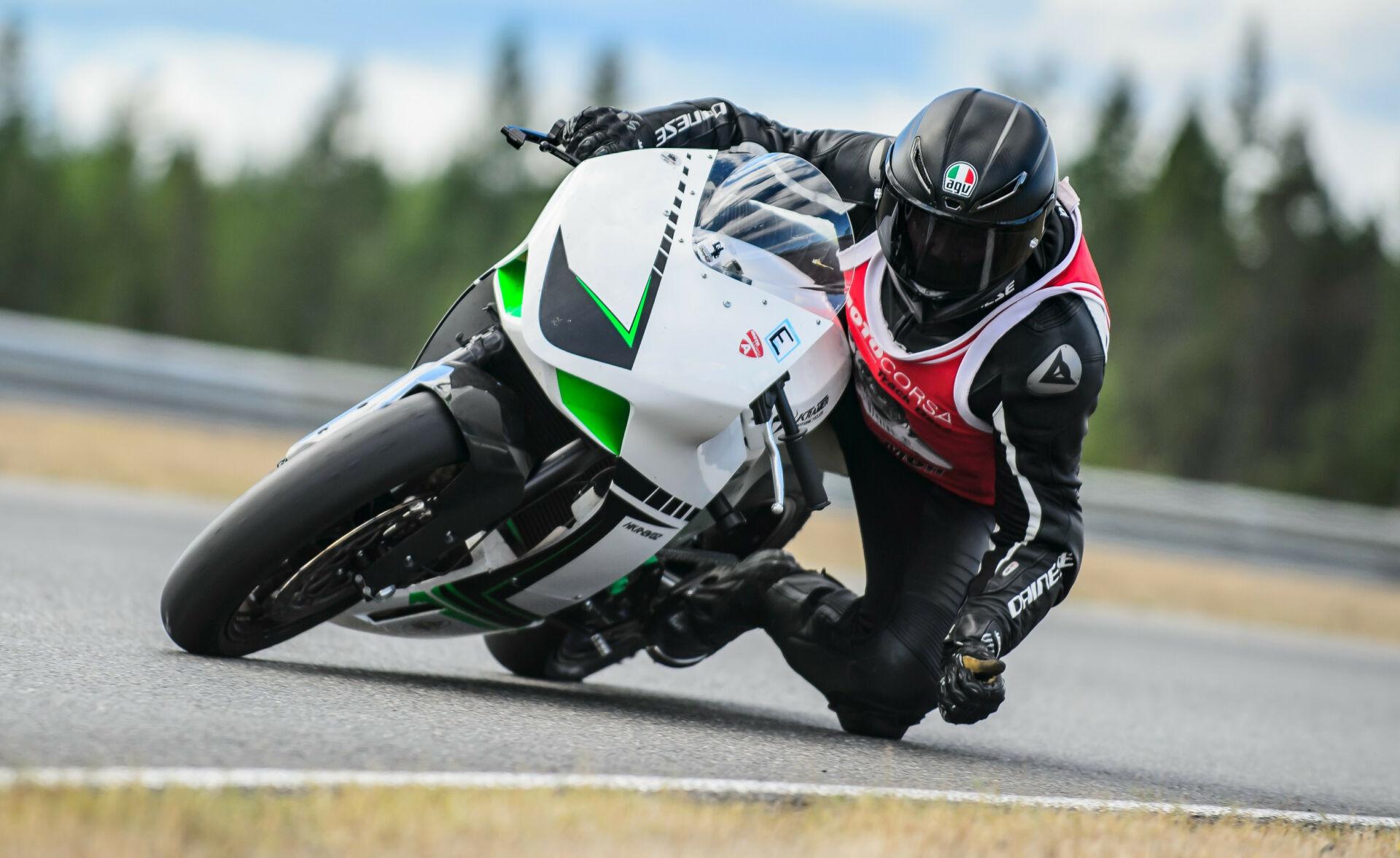 Krämer Motorcycles USA CEO Jensen Beeler onboard the Krämer EVO2-690S at Ridge Motorsports Park. Photo by Ryan Phillips - 360 Photography, courtesy Krämer Motorcycles USA.