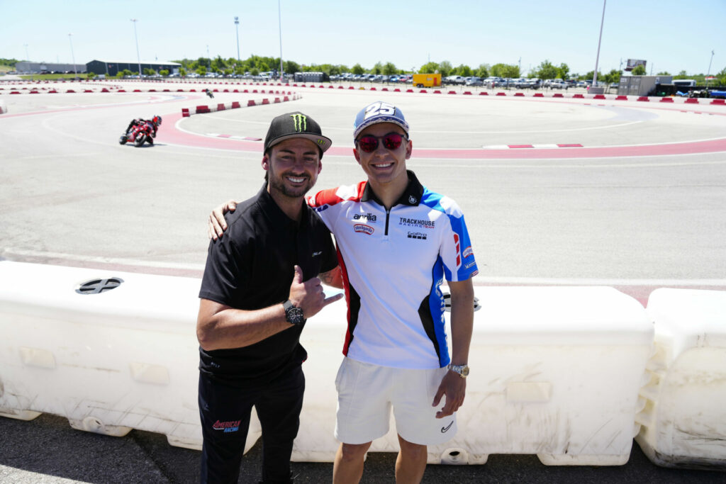 John Hopkins (left), Managing Director of Ohvale USA, and Raul Fernandez (right). Photo courtesy Dorna.