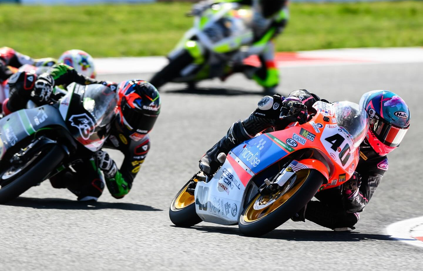 Julian Correa (40) leading Amanuel Brinton (43) at Navarra. Photo by Bonnie Lane Photo, courtesy Michael Correa.