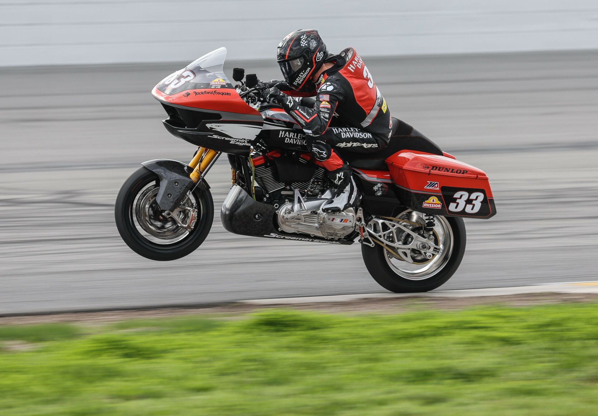 Following his perfect weekend at Daytona, Kyle Wyman (33) leads the Mission King Of The Baggers Championship as the series heads to Circuit of The Americas for round two, April 12-13. Photo by Brian J. Nelson.