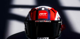 Sergio Garcia's MT helmet at the Red Bull Grand Prix of The Americas. Photo courtesy MT Helmets.