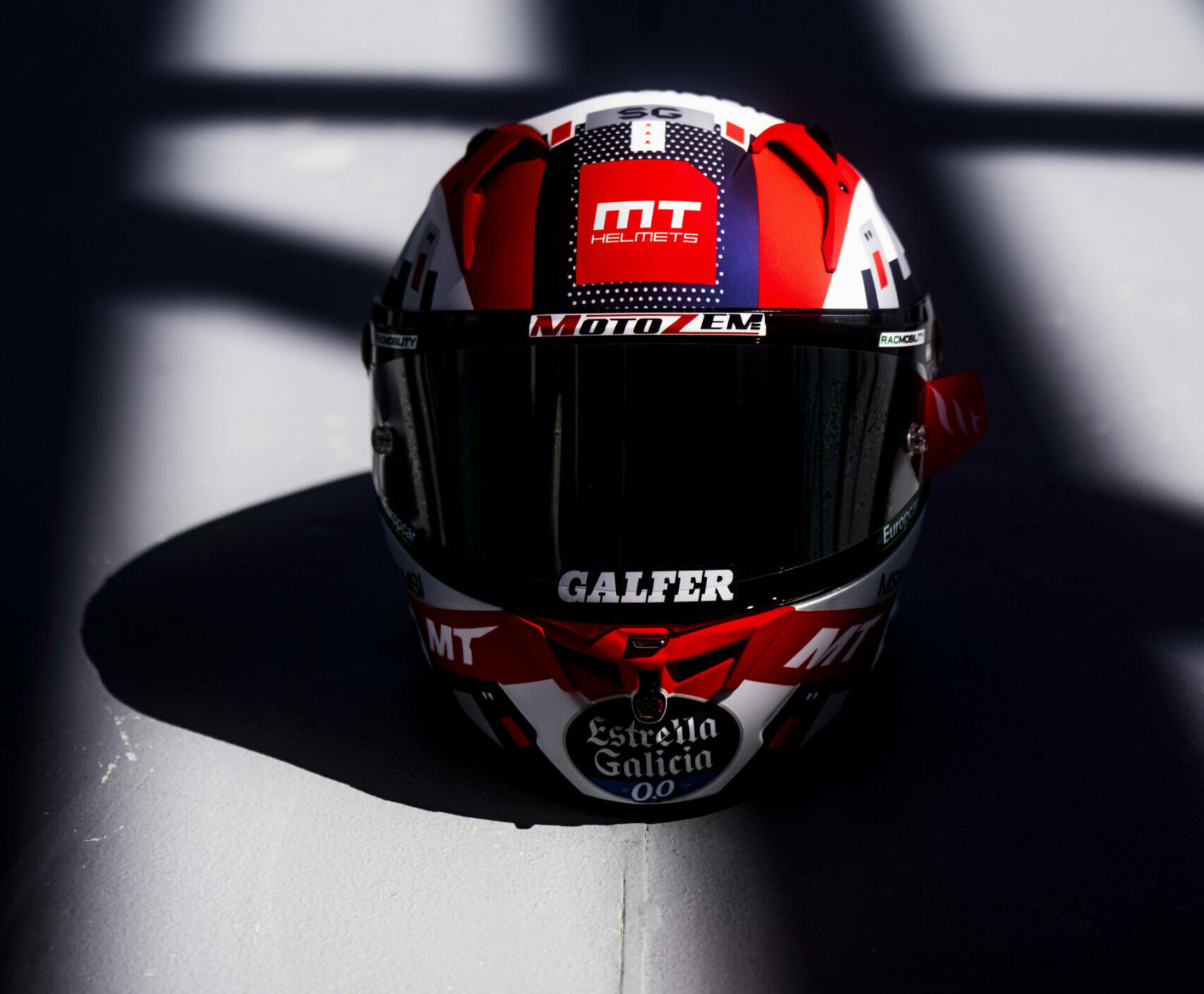 Sergio Garcia's MT helmet at the Red Bull Grand Prix of The Americas. Photo courtesy MT Helmets.