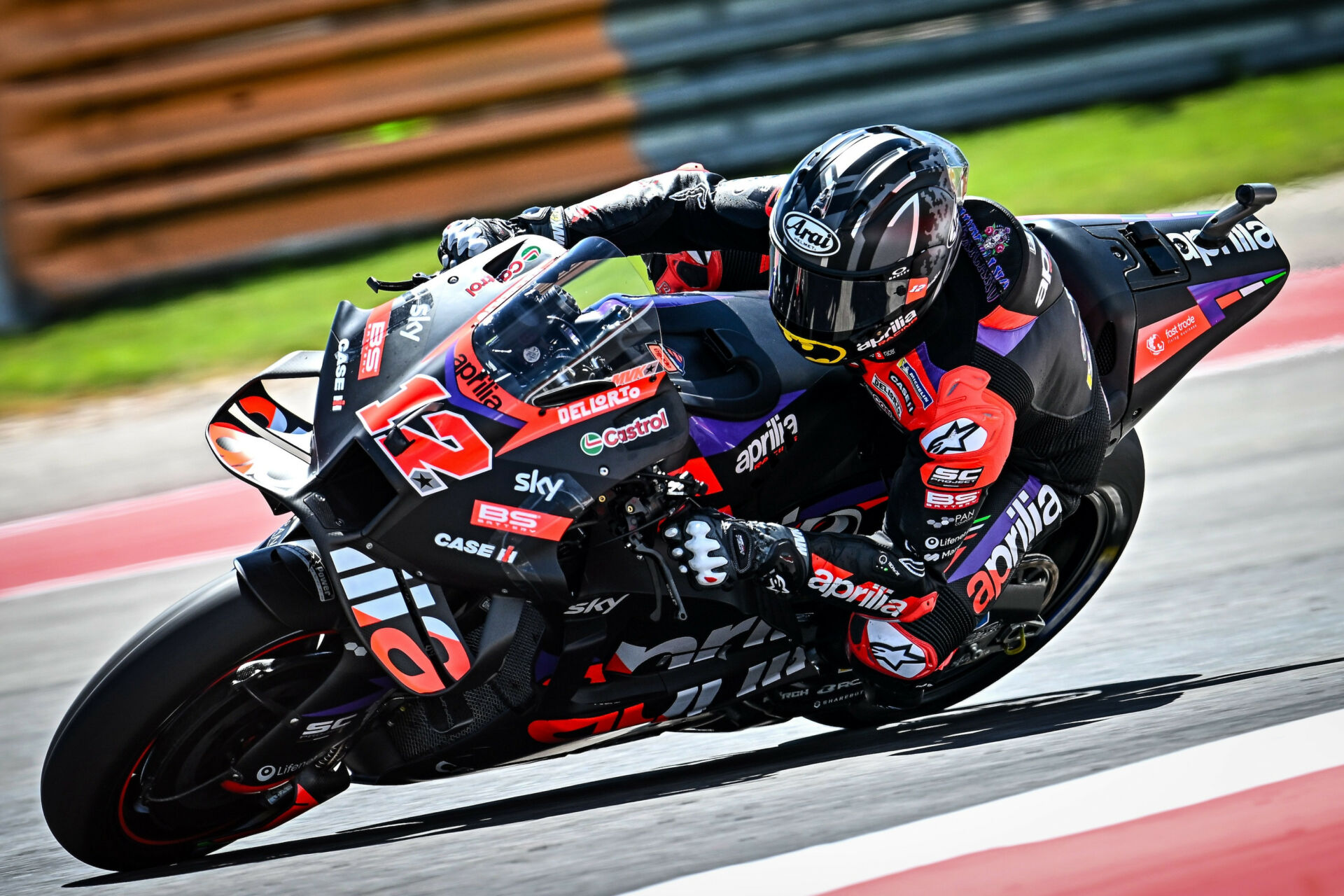 Maverick Vinales (12). Photo courtesy Aprilia.