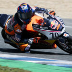 American Kristian Daniel Jr. (70) in action at the Red Bull MotoGP Rookies Cup test at Jerez. Photo courtesy Red Bull.