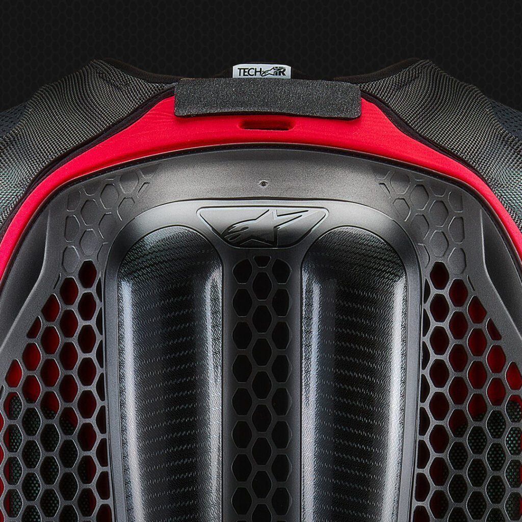 The rear of an Alpinestars Tech-Air 7X airbag system. Photo courtesy Alpinestars.