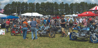 A scene from a previous AMA Vintage Motorcycle Days (VMD) at Mid-Ohio. Photo courtesy AMA.