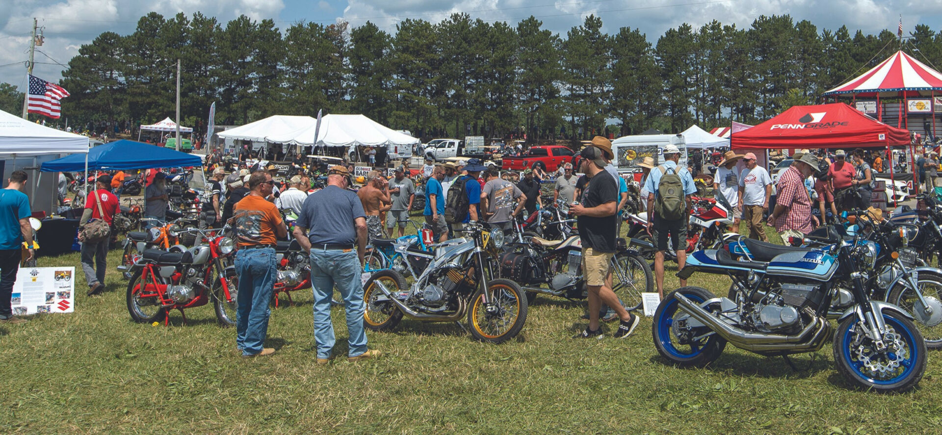 A scene from a previous AMA Vintage Motorcycle Days (VMD) at Mid-Ohio. Photo courtesy AMA.