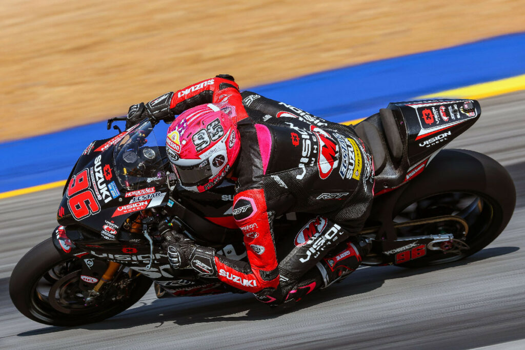 Brandon Paasch (96) had a tough race weekend and looks forward to bouncing back at Barber Motorsports Park. Photo by Brian J. Nelson, courtesy Suzuki Motor USA, Inc.