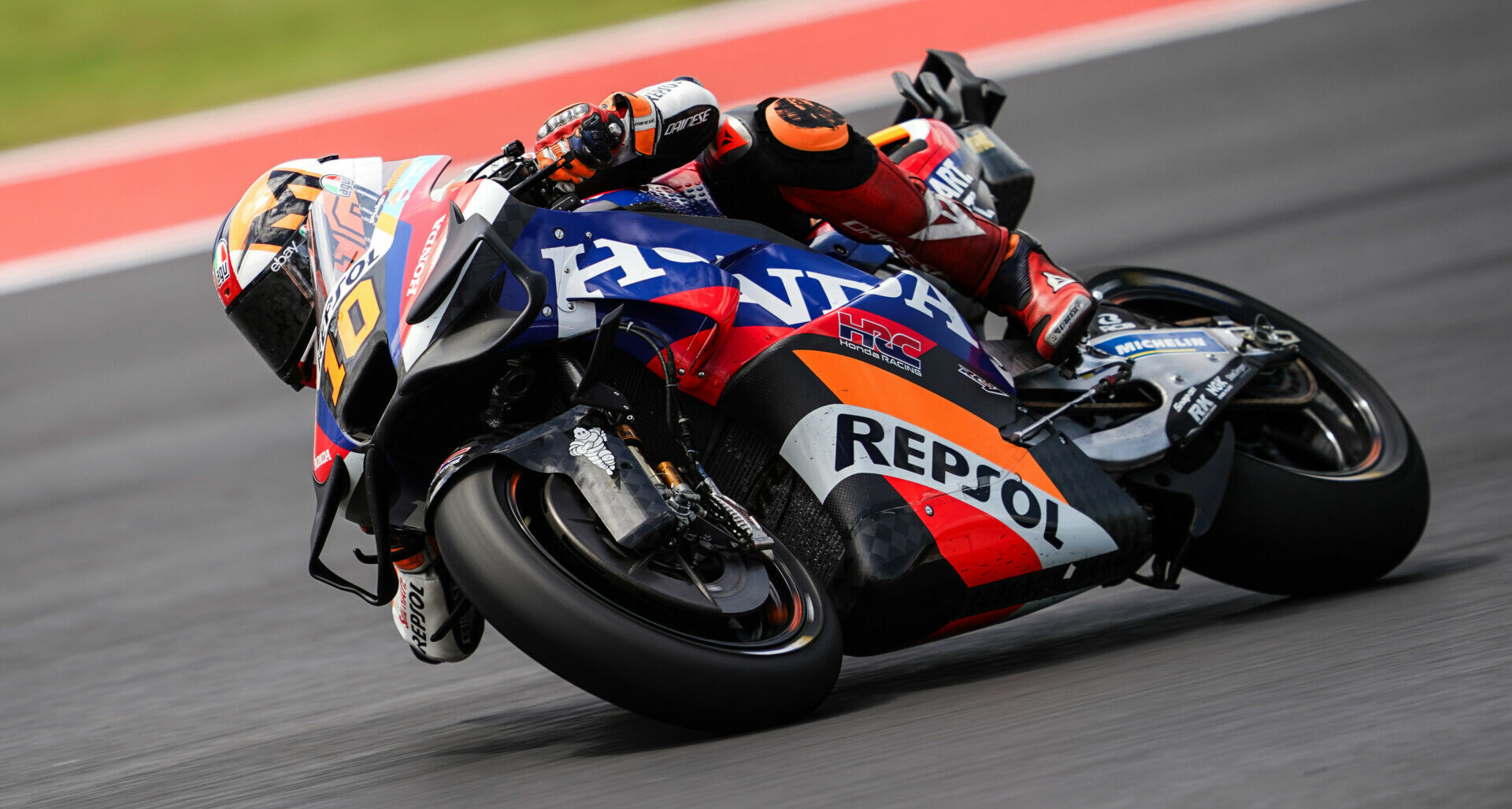 Luca Marini (10), as seen on his Repsol Honda RC213V at COTA. Photo courtesy Repsol Honda.