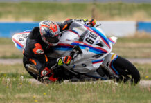 Brad Hendry (616) won the premier Race of the Rockies at the 2024 MRA season-opening event at High Plains Raceway. Photo by Heather McClaine, courtesy MRA.