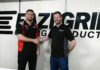 Jack Taylor, Race & Sponsorship Manager at R&G, (left) and Andy Sherlock, Works Director of Eazi-Grip, (right). Photo courtesy R&G and Eazi-Grip.