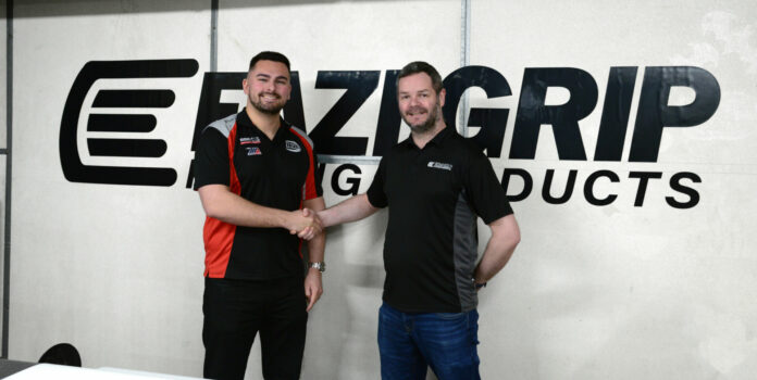Jack Taylor, Race & Sponsorship Manager at R&G, (left) and Andy Sherlock, Works Director of Eazi-Grip, (right). Photo courtesy R&G and Eazi-Grip.