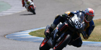 AFM racer Jason Diaz (50) in action. Photo by Liz Delgado, courtesy AFM and Galfer USA.