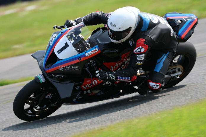 Three-time and defending CSBK champion Ben Young (1) headlines the GP Bikes Pro Superbike class as the 2024 season kicks off this weekend at Shannonville Motorsport Park. Photo by Rob O'Brien, courtesy CSBK.