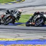 Alpha Omega Rollers (89) leads Army of Darkness (99) at Road Atlanta. Photo courtesy N2 Racing.