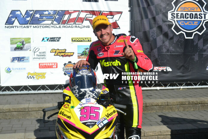 Hayden Gillim won the 101st Loudon Classic at New Hampshire Motor Speedway. Photo by David Swarts, copyright Roadracing World Publishing, Inc. 2024.