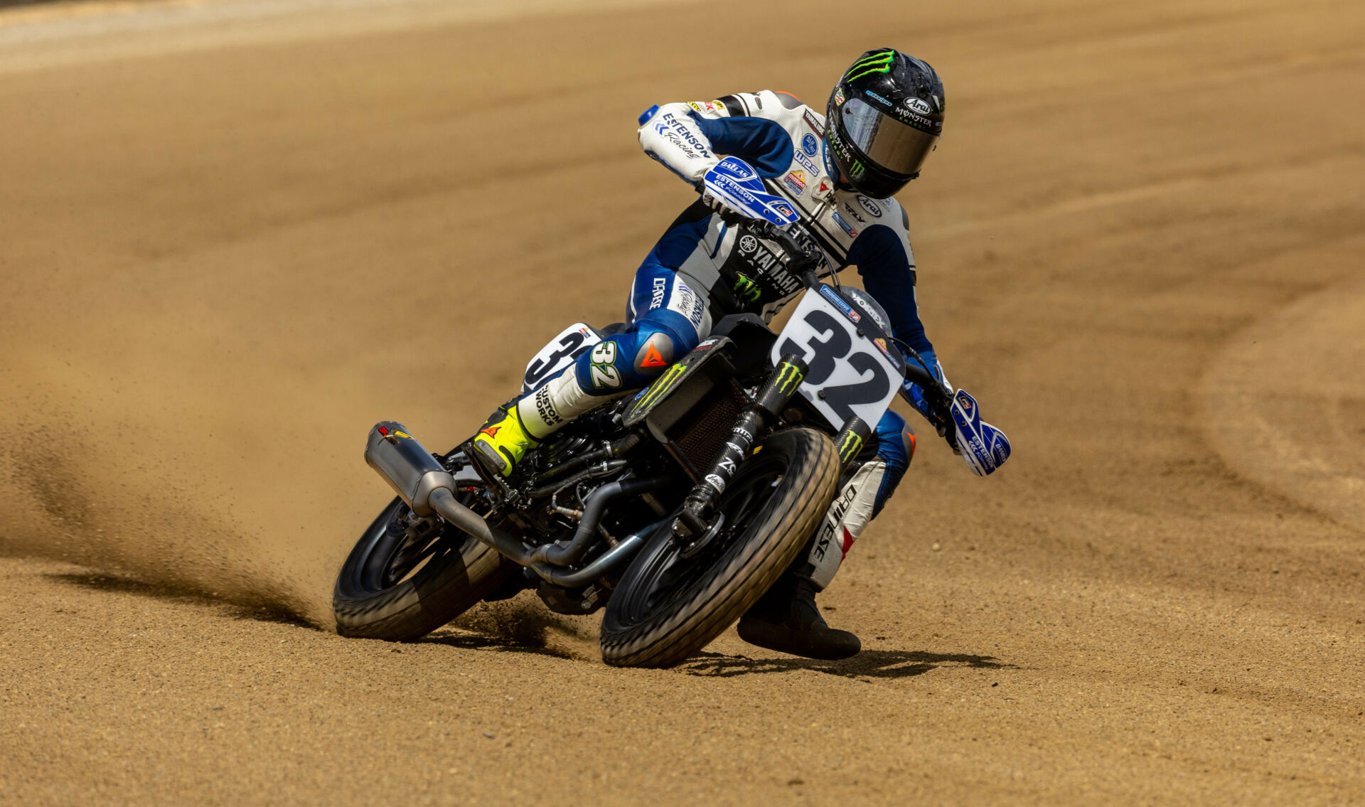 Dallas Daniels (32) along with fellow flat track 
