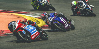 Mikey Lou Sanchez (55) in action at Algarve International Circuit in Portugal. Photo courtesy Sanchez Racing.