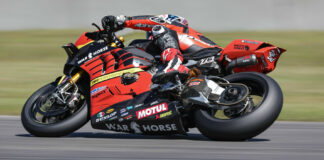 Loris Baz (76). Photo from earlier this season by Brian J. Nelson.