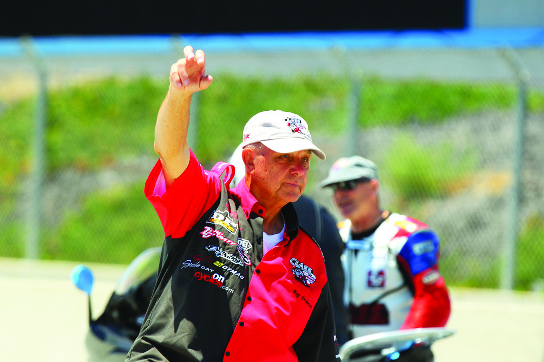 Reg Pridmore coaching a braking drill at one of his CLASS Motorcycle Schools. Photo courtesy CLASS Motorcycle Schools.