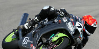 Fresh off his first career CSBK Superbike win Sunday, Torin Collins (71) set the fastest time of the day during the Bridgestone Canadian Superbike Championship test at Rocky Mountain Motorsports on Monday. Photo by Rob O'Brien, courtesy CSBK.