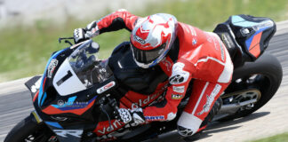 Ben Young (1) topped qualifying Friday, setting a new RAD Torque Raceway lap record on his way to pole position for CSBK round three in Edmonton. Photo by Rob O’Brien, courtesy CSBK.
