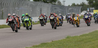 Only two points separate Mathew Scholtz (11) and PJ Jacobsen (15) in the Supersport title chase heading into Ridge Motorsports Park, June 28-30. Tyler Scott (70) is fifth in the point standings and is the only rider other than Scholtz and Jacobsen to win a Supersport race so far in 2024. Photo by Brian J. Nelson.