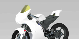 A rendering of the 2025 Krämer APX-350 MA race bike that will power the MotoAmerica Talent Cup. Image courtesy MotoAmerica and Krämer.