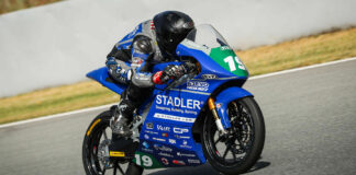 Nathan Gouker (19) at speed at Catalunya. Photo by artpicsjona, courtesy Evike.com.