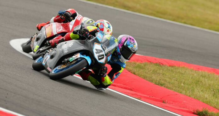 359fb72d-8e8c-be16-d125-2ac58cf719c7 American Julian Correa (40) had to ride a borrowed bike at Snetterton due to the recent passing of his team owner John Cresswell. Photo courtesy BTC.