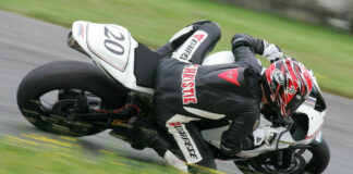 Jodi Christie (20) in action in 2011. Photo by Rob O'Brien, courtesy CSBK.