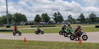 FIM Mini Cup USA racers on the grid in South Carolina. Photo courtesy ASRA.