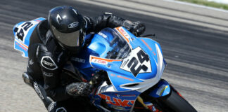 Sebastien Tremblay (24) leads the Pro Sport Bike championship as CSBK returns to Nova Scotia this weekend for round four at Atlantic Motorsport Park. Photo by Rob O'Brien, courtesy CSBK.